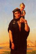 unknow artist Femme fellah portant un enfant. Huile oil painting reproduction